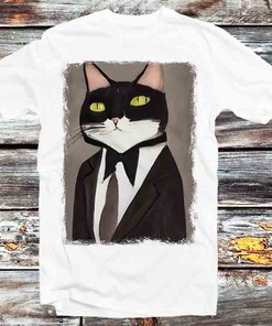 Fancy Rich Cat T-Shirt - Best Gift For Anime Fans
