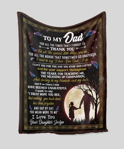 Father and Daughter Quilt Blanket For Dad - Home Decoration
