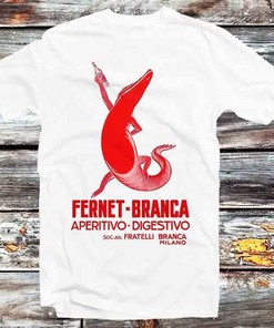 Fernet Branca Italian Alligator Bottle T-Shirt - Vintage Retro Gift for Beverage Lovers