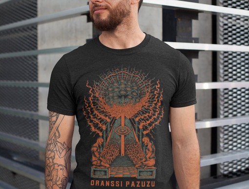 Finnish Psychedelic Tee with Oranssi Pazuzu, Black Metal Shirt for Fans