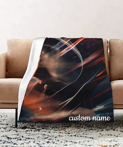 First Man Custom Name Quilt Blanket - Ideal for Home Decoration and Movie Lovers