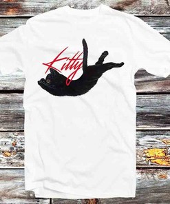 Flying Panther Kitten Unisex Tee - Vintage Retro Cool Cartoon Anime Shirt