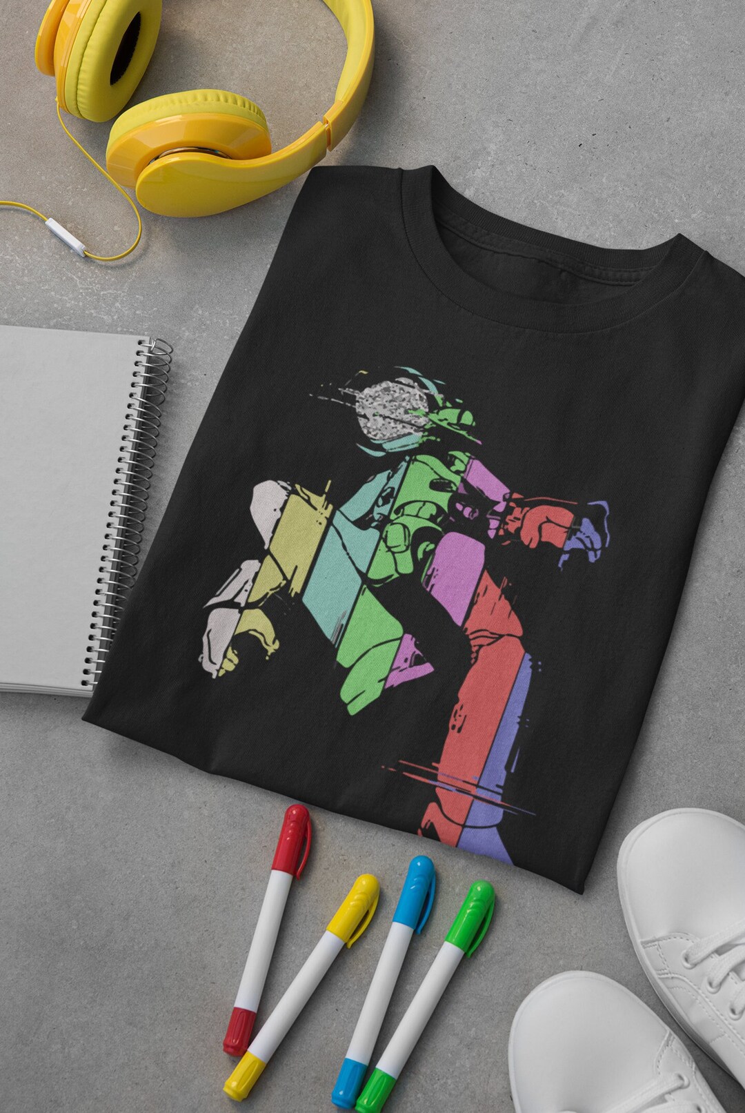 Fooly Cooly Unisex Technicolor Canti Hoodie: Nostalgic Anime & Manga Tee Gift for Fans