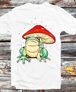 Frog Toad Magic Mushroom Umbrella T-Shirt - Cool Gift for Animal and Anime Lovers