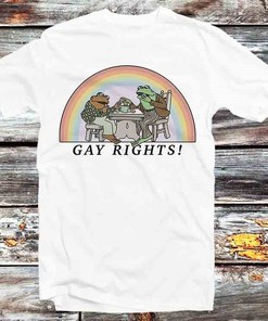 Frog & Toad Say Gay Rights LGBT Pride Tee for Equality and Anime Fans - Unisex Anime Top Tee