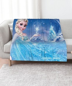 Frozen Quilt Blanket Set with Personalized Name - Ideal for Home Decoration & Picnics