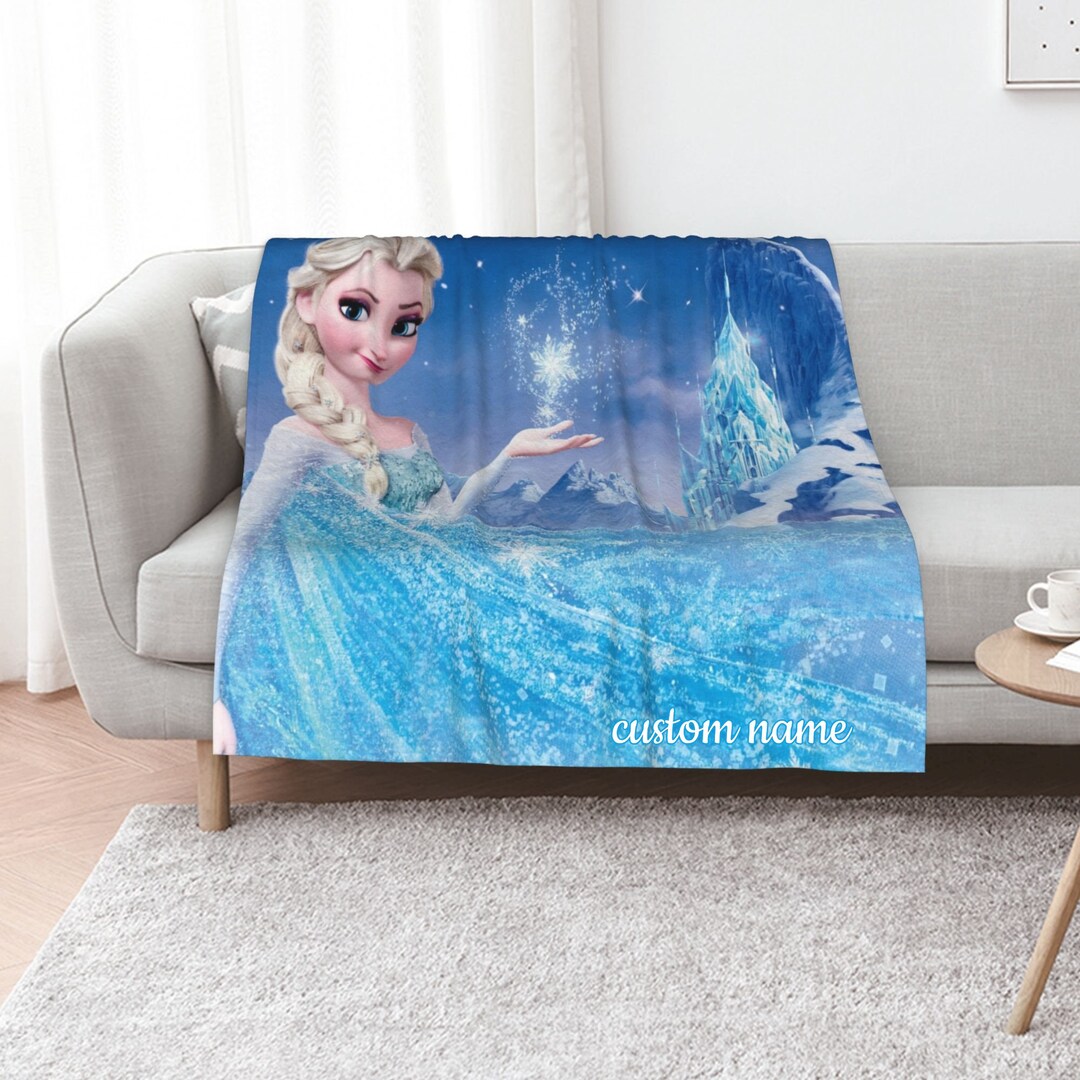 Frozen Quilt Blanket Set with Personalized Name - Ideal for Home Decoration & Picnics