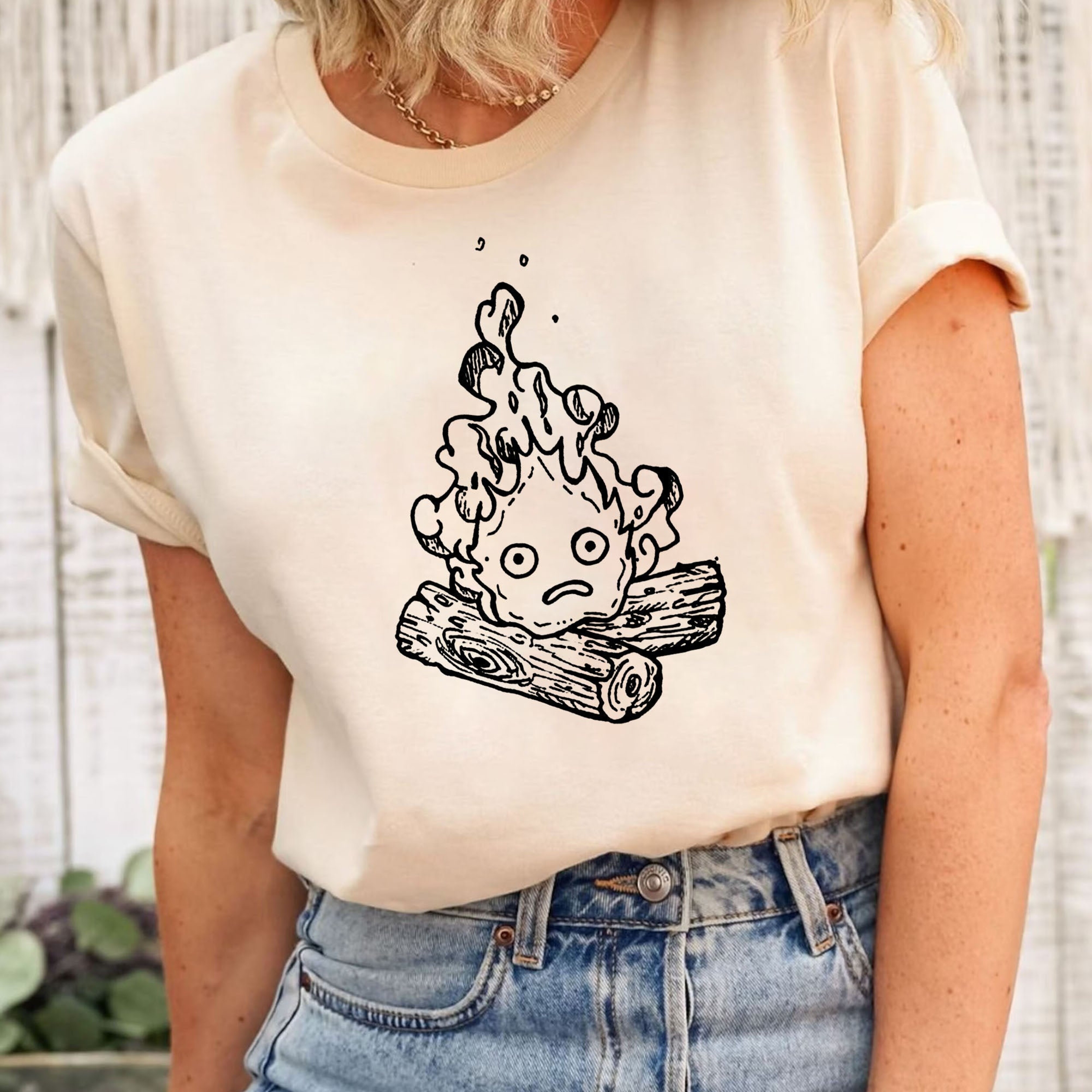 Funny Calcifer Howl's Moving Castle Sweatshirt - Otaku Lover Gift