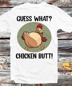 Funny Chicken Butt Humorous T-Shirt - Quirky Gift for Anime Lovers and Fans