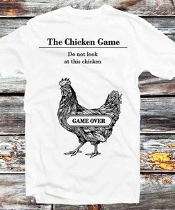 Funny Chicken Game Over Tee - Whimsical Gift for Poultry and Anime Fans