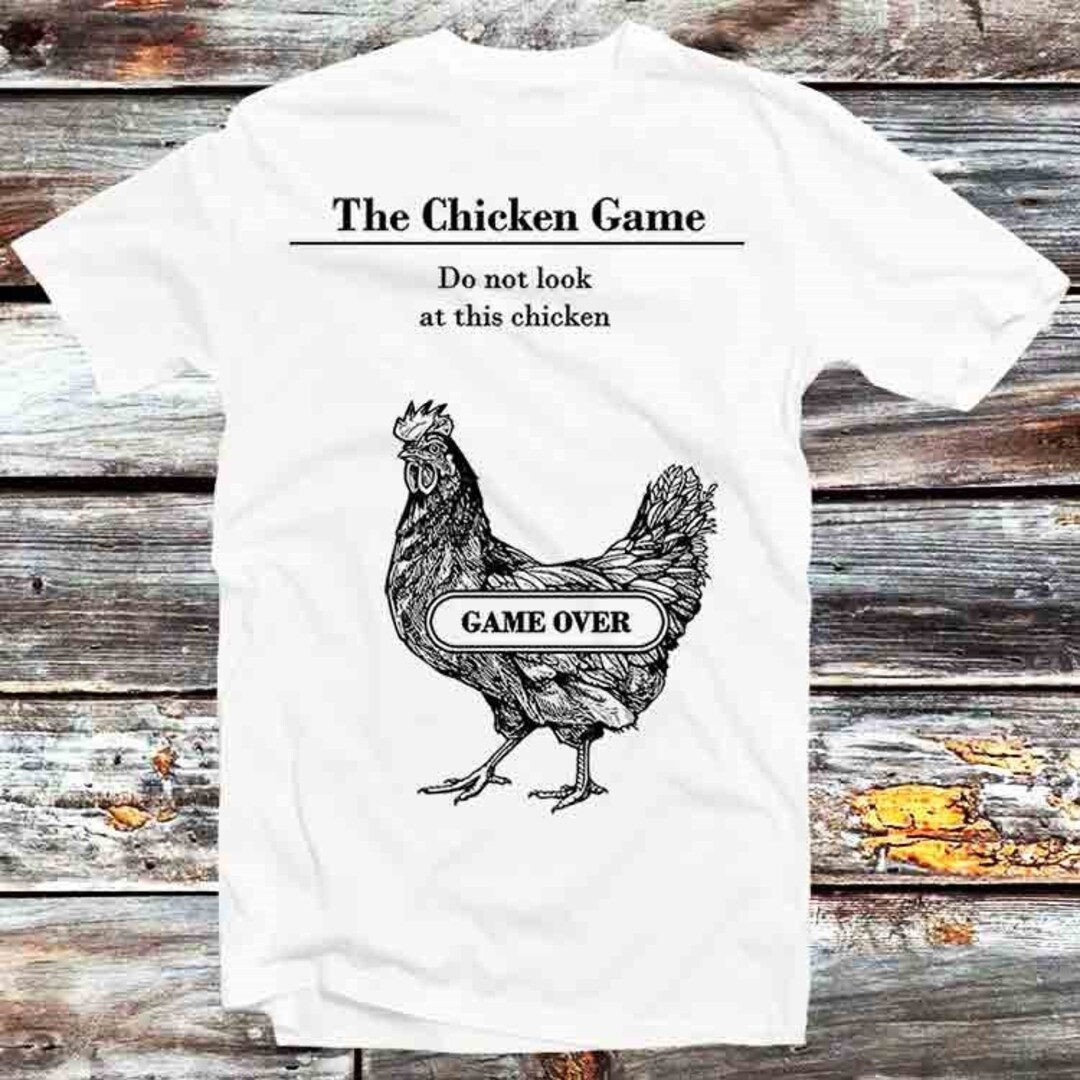 Funny Chicken Game Over Tee - Whimsical Gift for Poultry and Anime Fans