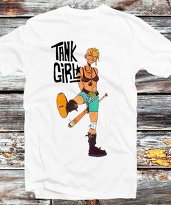 Funny Tank Girl Baseball Tee - Vintage Retro Tee for Fans of Comics, Anime, and Baseball
