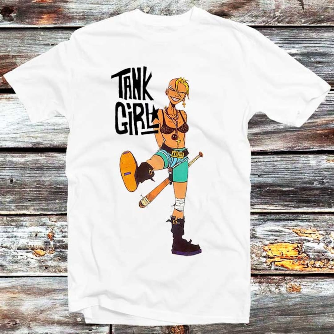 Funny Tank Girl Baseball Tee - Vintage Retro Tee for Fans of Comics, Anime, and Baseball