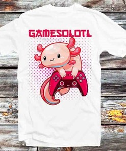 Gamer Axolotl Cute Tee - Ideal Gift For Anime Fans