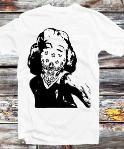 Gangsta Marilyn Monroe Bandana Tee - Retro Anime Tee for Fans of Film and Anime