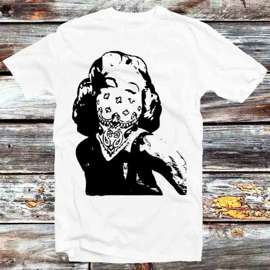 Gangsta Marilyn Monroe Bandana Tee - Retro Anime Tee for Fans of Film and Anime