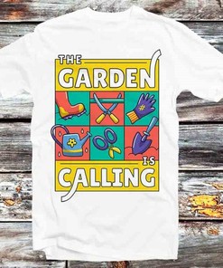 Garden Farmer Calling Tee - Charming Anime/Cartoon Fan Gift with Nature Theme