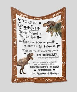 Gift Blanket for Grandson with Old Turtles Beach Design - Great Gifts for Family, Home Decoration