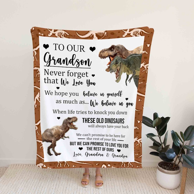 Gift Blanket for Grandson with Old Turtles Beach Design - Great Gifts for Family, Home Decoration - Image 2