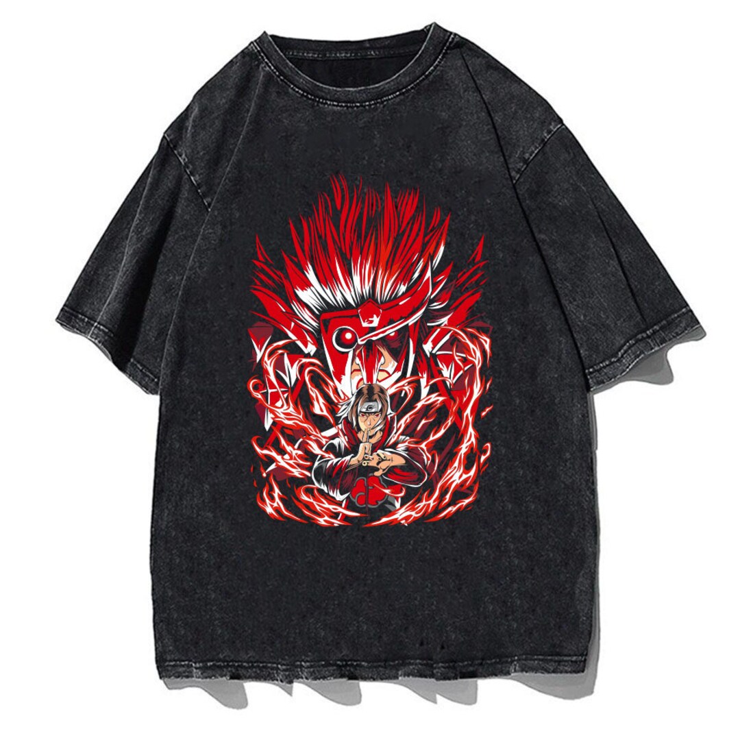 Gift for Manga Lovers - Harajuku Clothing Vintage Shirt with Graphic Anime Tee Design