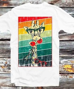 Giraffe Lover's Sunglasses T-Shirt for Animal Fans