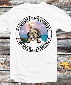 Golden Paw Prints Forever Retro Cool Anime T-Shirt - Perfect Gift Idea