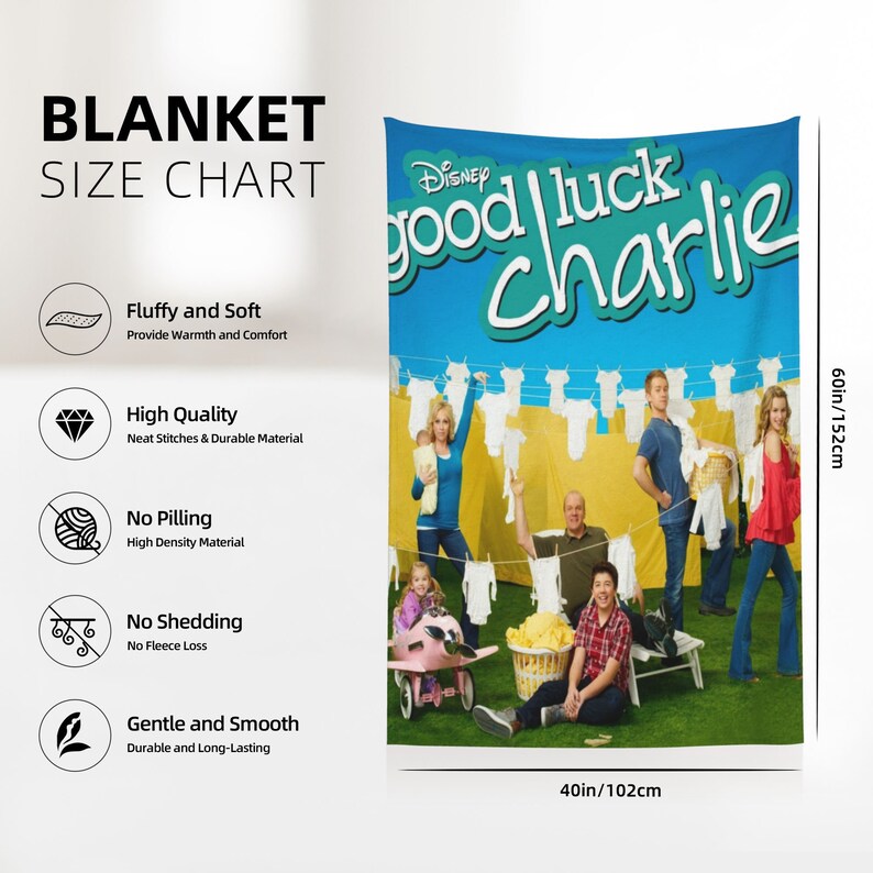 Good Luck Charlie Personalized Quilt Blanket - Ideal for Home Decoration and Sofa Blanket - Image 4