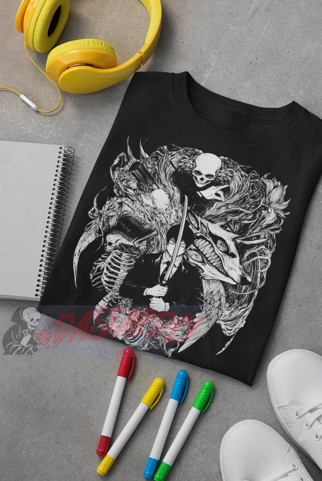 Gothic Chainsaw Unisex T-Shirt - Dark Gothic Fans Gift