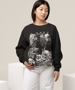 Gothic Chaos Metal Poster Sweatshirt: Unisex Vintage Anime Shirt - Gift for Fans