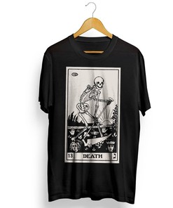 Gothic Death Tarot Card Tee - Mystical Fortune Telling T-shirt for Gift with Quotes