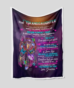 Grandparents' Customized Quilt Blanket Bedding Set for Granddaughter - Great Gifts for Family