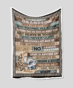 Grandson Personalized Quilt Blanket for Boys and Girls - Great for Family and Home Decoration
