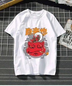 Graphic Tees Theme Unisex Anime Manga Cyan Cotton Shirt for Anime and Manga Fans