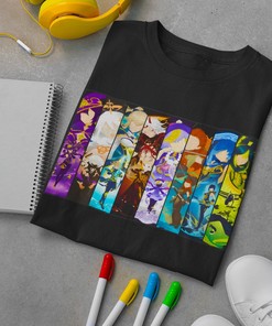 Great Gift for Anime Fans - Impact Hero Montage Unisex Shirt