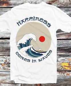 Great Ramen Wave Happiness Japanese T-Shirt - Cool and Tasty Gift for Anime Fans