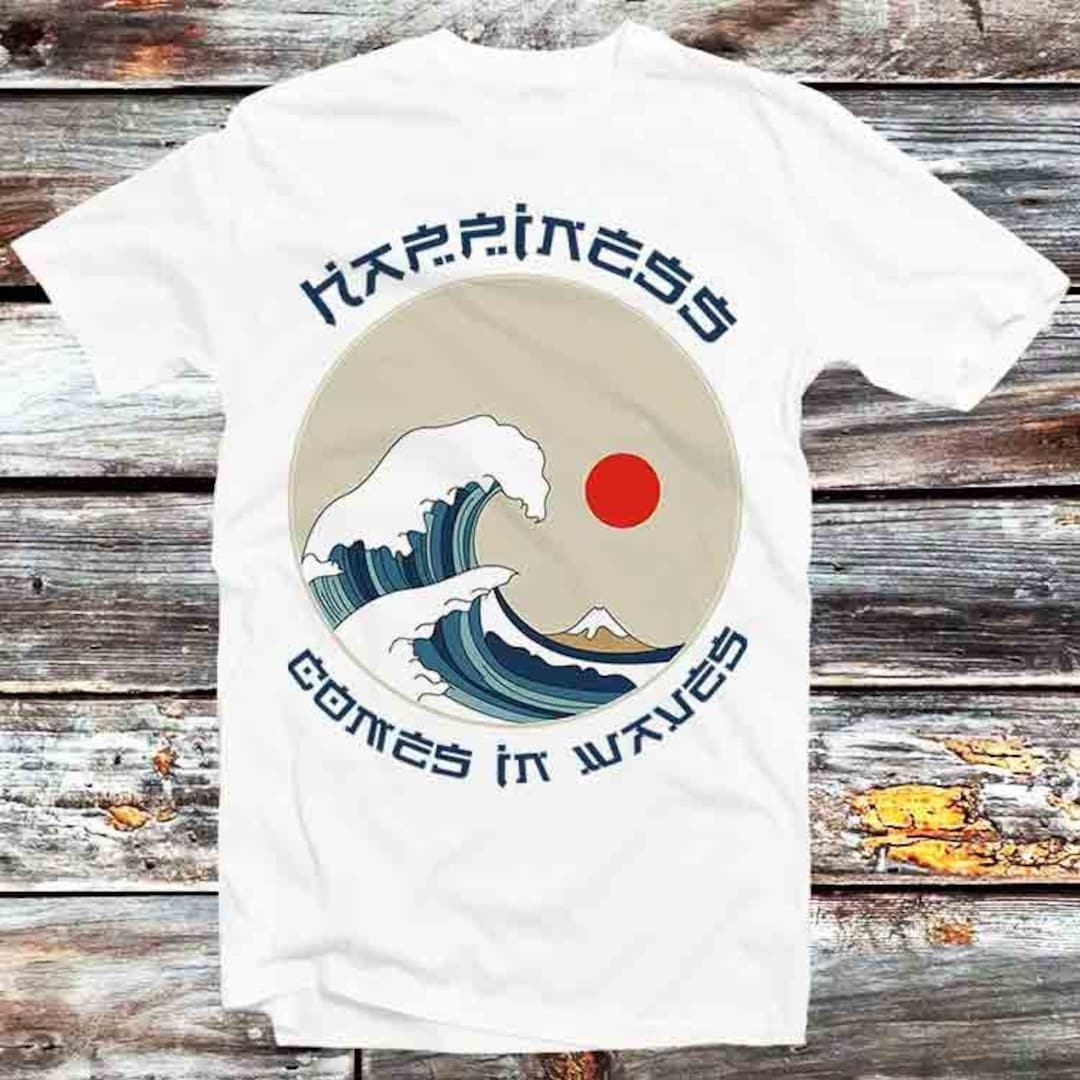Great Ramen Wave Happiness Japanese T-Shirt - Cool and Tasty Gift for Anime Fans