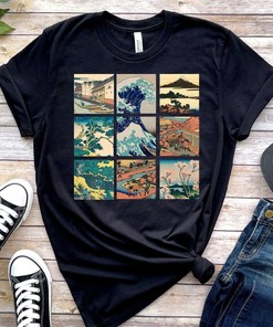 Great Wave Shirt - Japanese Art Design - Vintage Harajuku Aesthetic Clothing