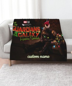 Guardians Of The Galaxy Holiday Special Quilt Blanket Set with Custom Name - Great for Home Decoration & Sofa