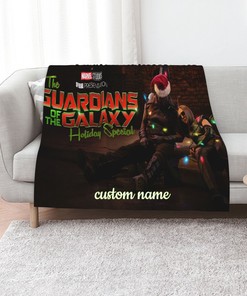Guardians Of The Galaxy Holiday Special Quilt Blanket Set with Custom Name - Great for Home Decoration & Sofa