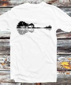 Guitar Tree Nature Forest Climate Change Vintage Retro Cool Gift T-Shirt