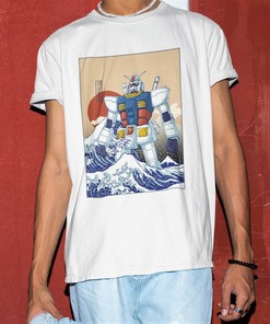 Gundam Fan Apparel: Retro Tee, Crewneck Sweatshirt, and More!