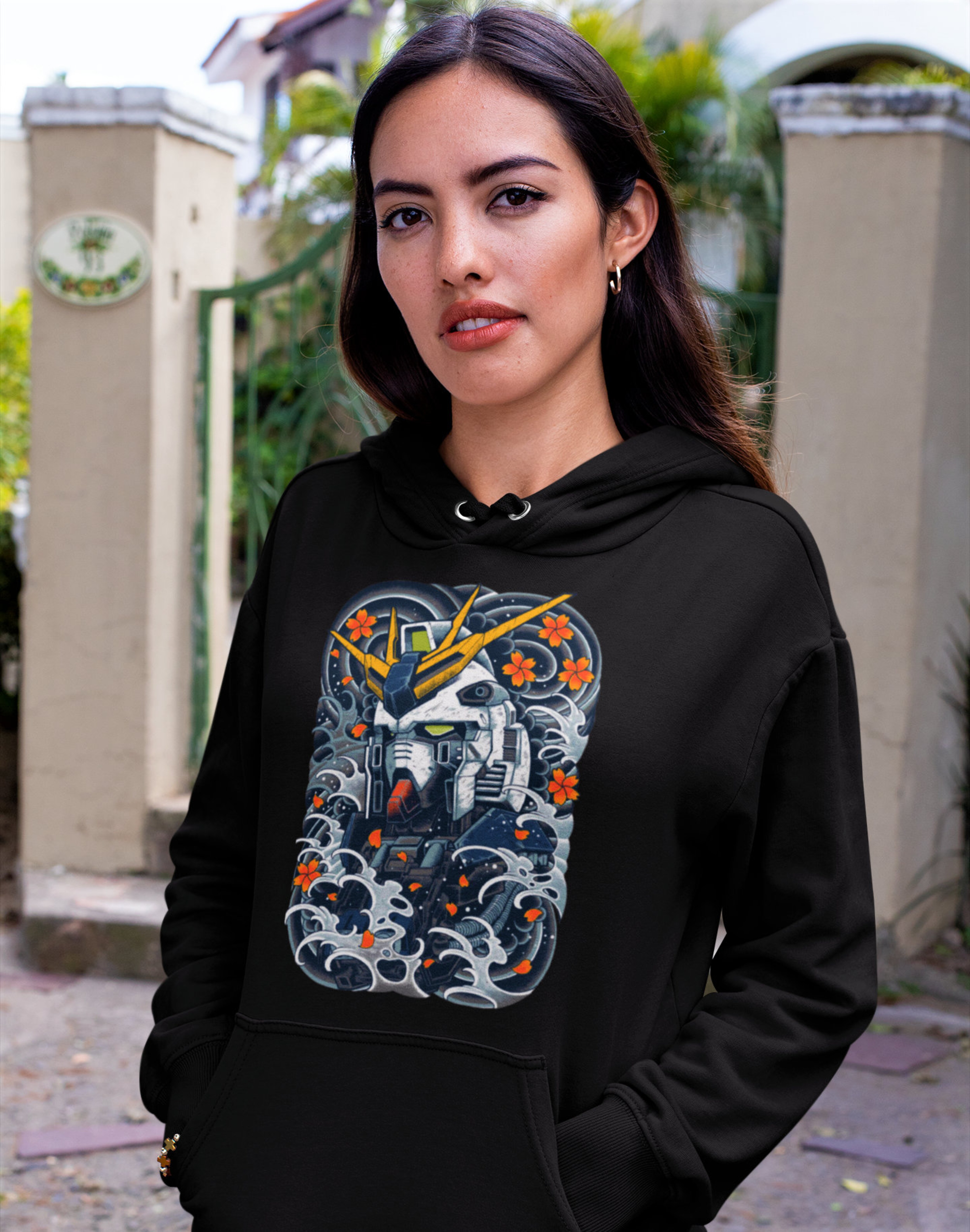 Gundam Great Wave Tee, Gundam Crewneck Sweatshirt, Gundam Fan Gift, Anime Merchandise Idea for Fans - Image 3