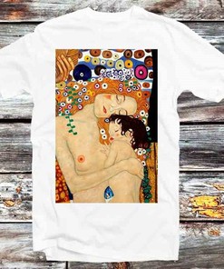 Gustav Klimt Mother & Child Nursery Decor T-Shirt - Elegant and Unique Gift for Anime Lovers