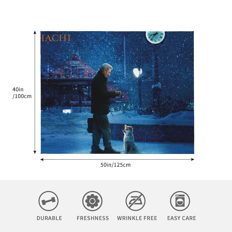 Hachi A Dog's Tale Quilt Blanket Bedding Set for Home Decoration and Picnic - Great Gifts for Family - Image 4