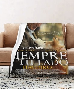 Hachi A Dog's Tale Quilt Blanket: Great Gift for Family and Living Room