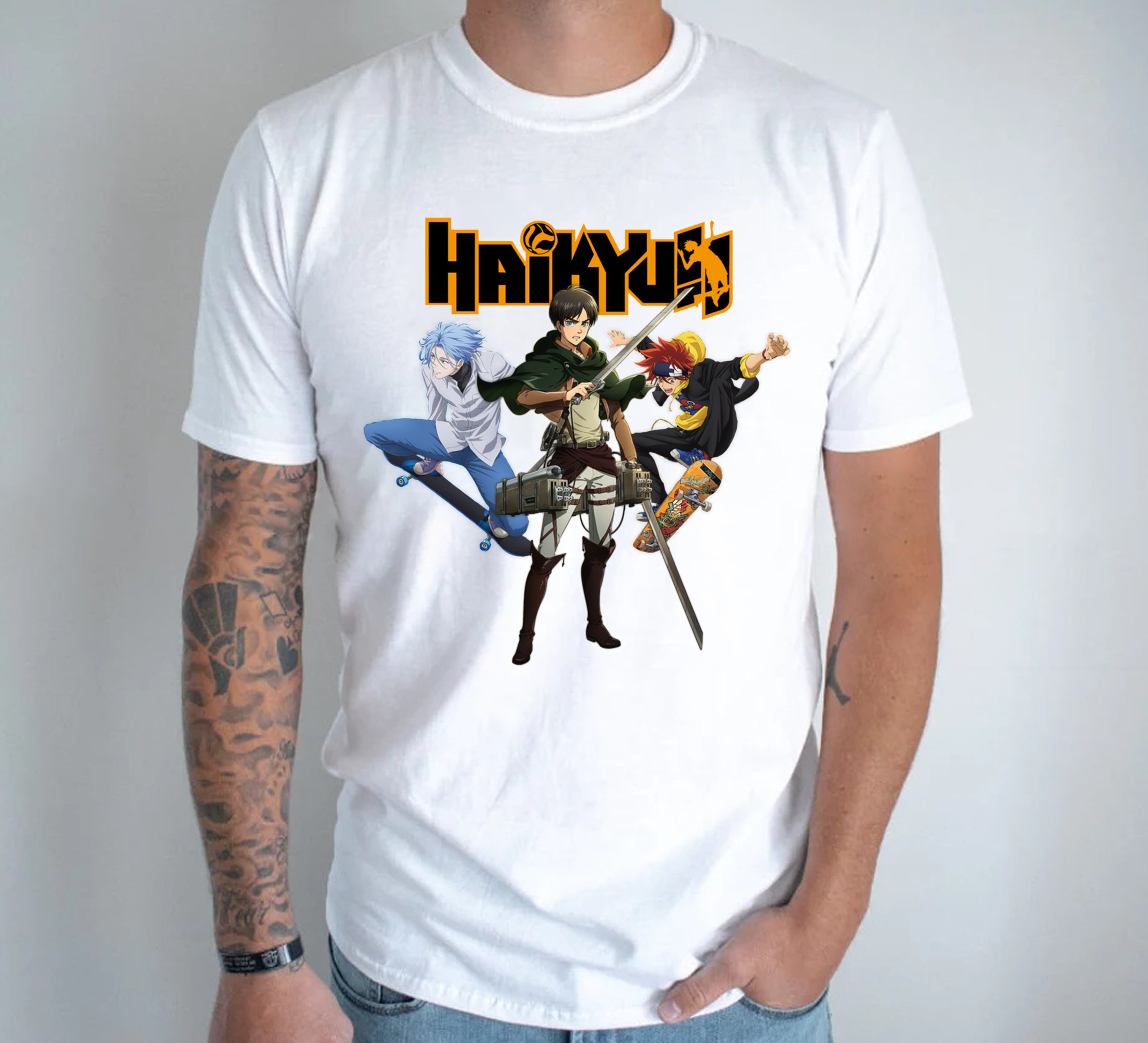 Haikyu!! Vintage Anime Sweatshirt, Unisex Tee for Volleyball Anime Lovers - Image 3