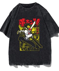 Harajuku Japanese Tee - Worn Anime Cotton T Shirt, Fan Gift