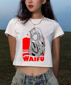 Harajuku Style Anime Crop Tops - Unisex Cotton T-Shirt - Fan Gift