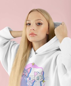 Harajuku Sweater - Japanese Anime Sailor Moon Hoodie, Cartoon Pullover, Streetwear