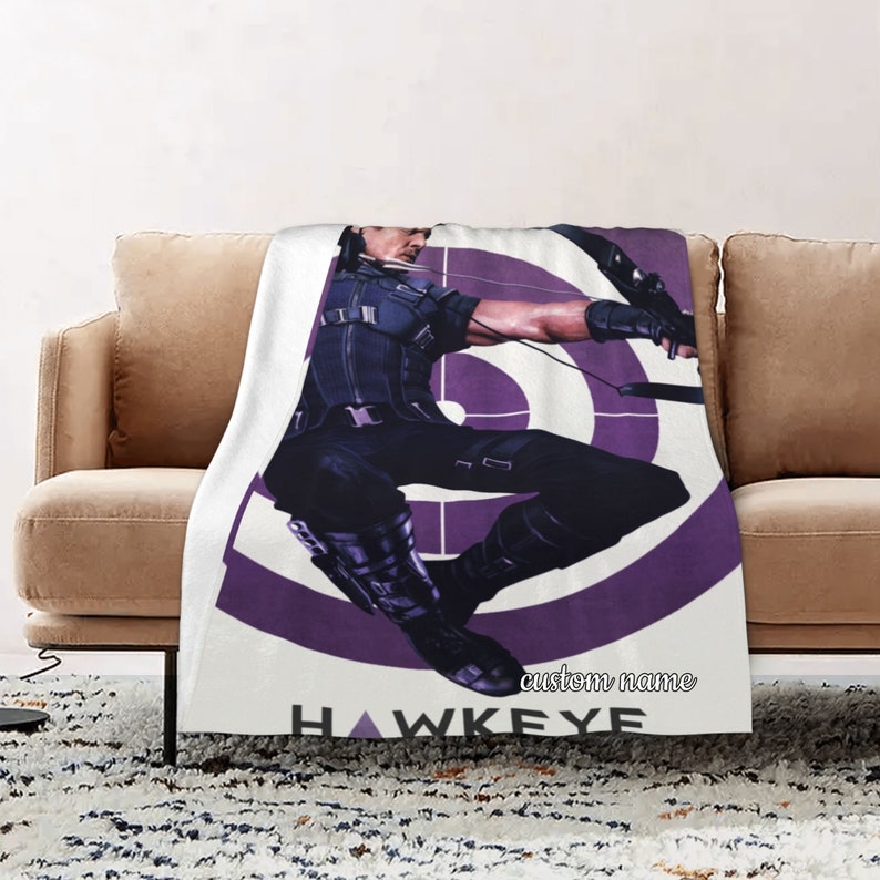 Hawkeye Quilt Blanket Set with Personalized Name - Ideal for Home Decoration & Sofa - Image 2